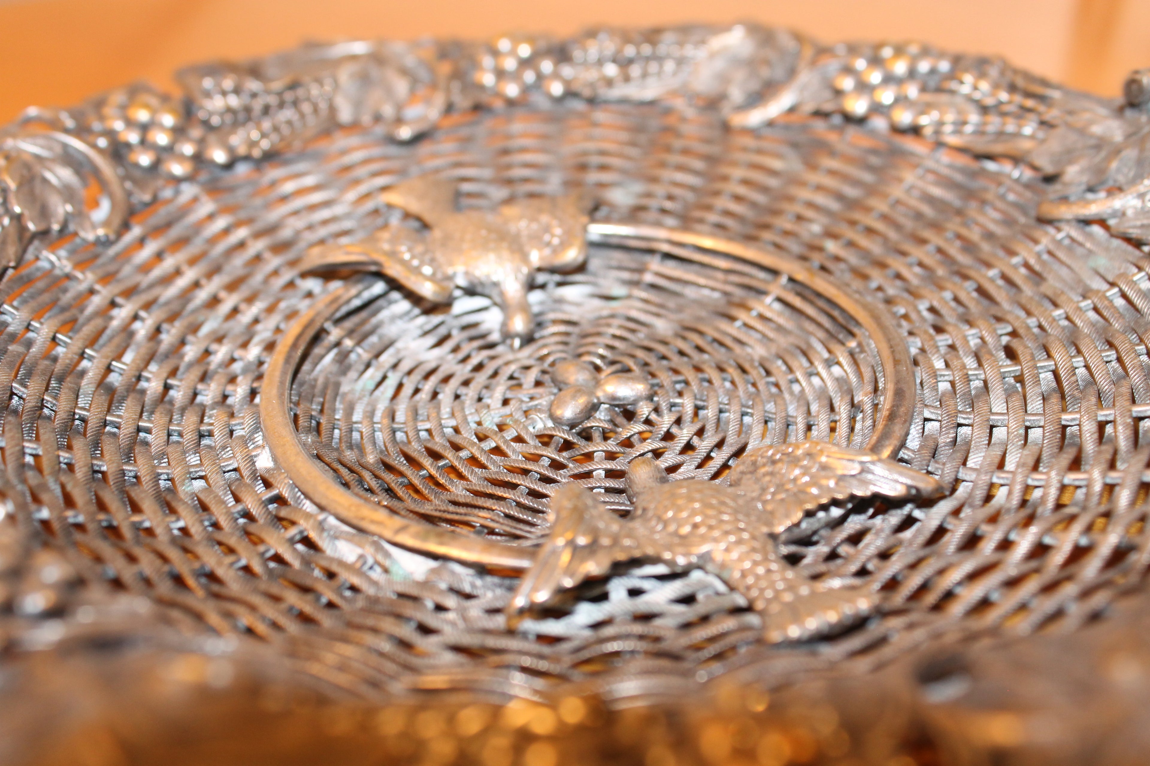 Calling Card Tray 8 3/8" diameter; 1 1/4" tall / Silver