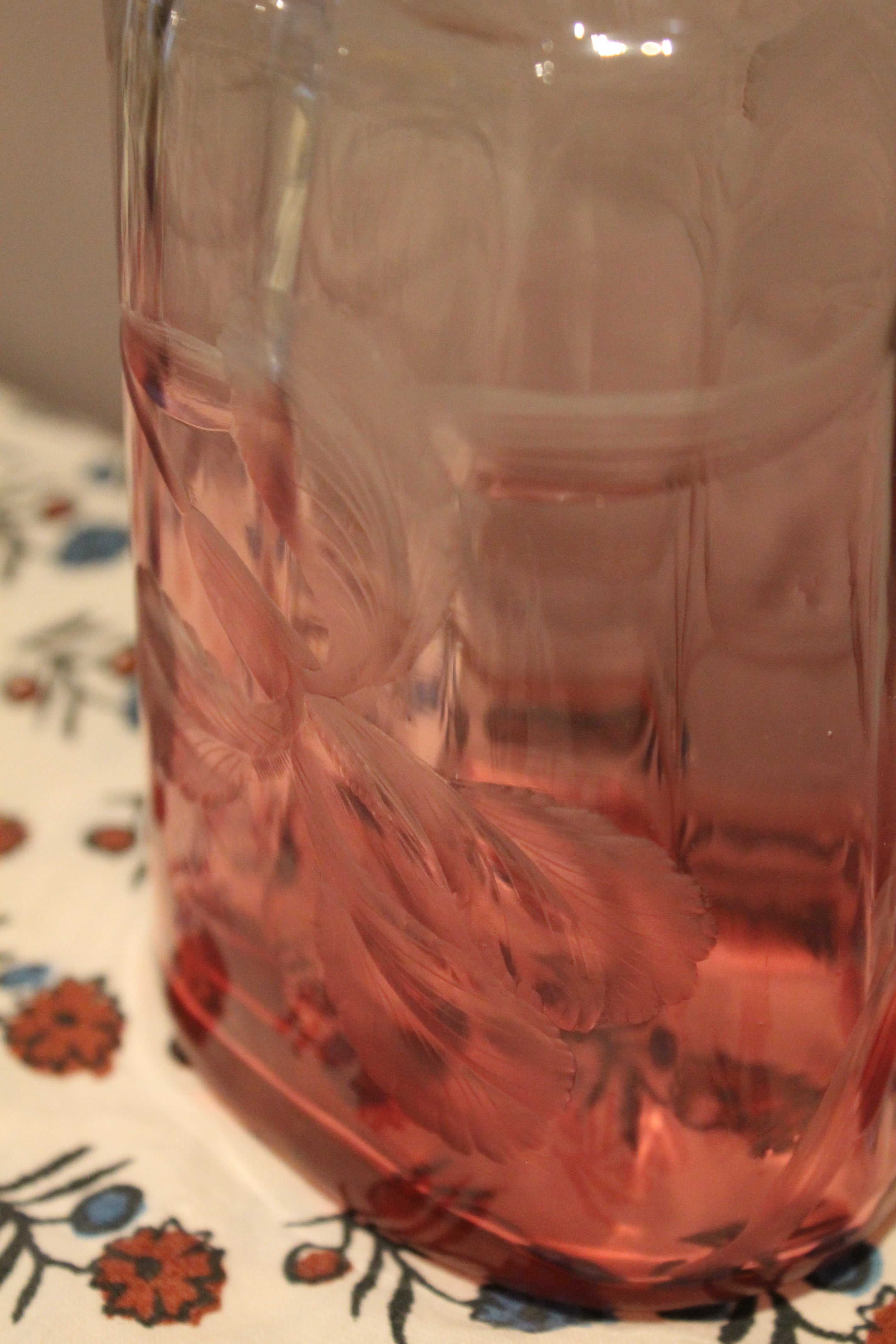 Antique Moser Intaglio Crystal Perfume Bottle